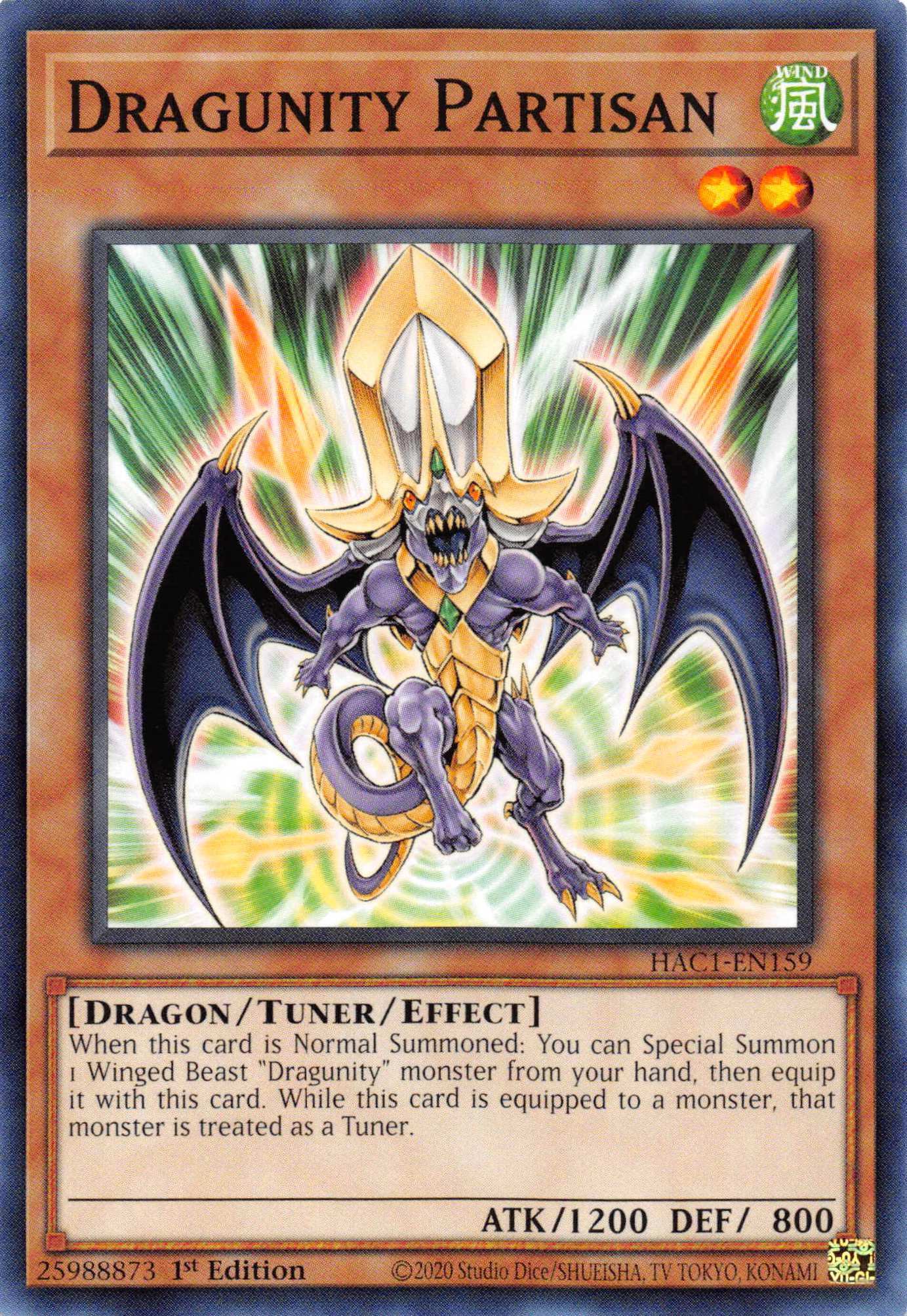 Dragunity Partisan [HAC1-EN159] Common | Devastation Store