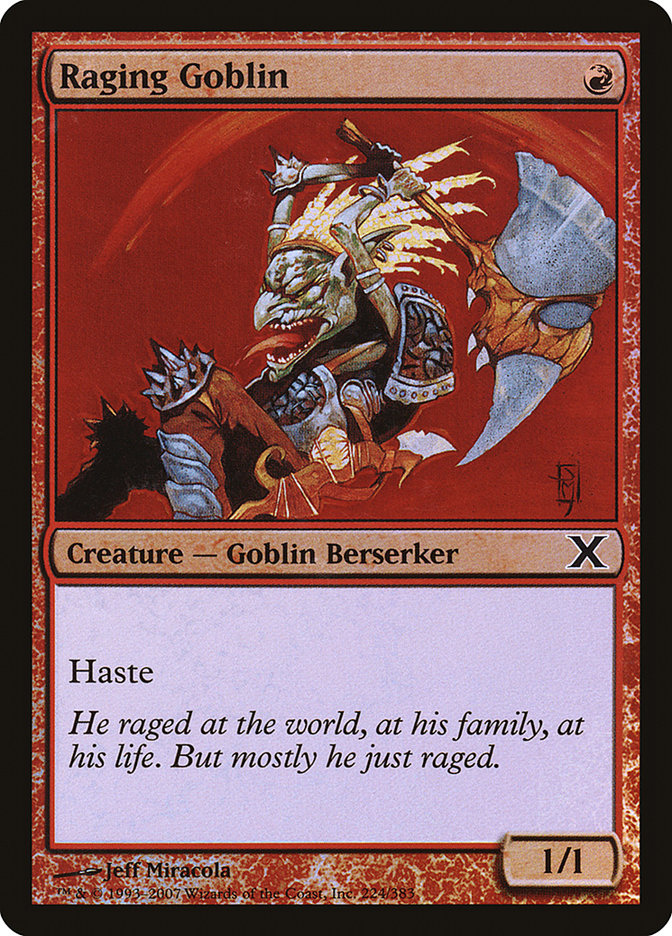 Raging Goblin (Premium Foil) [Tenth Edition] | Devastation Store