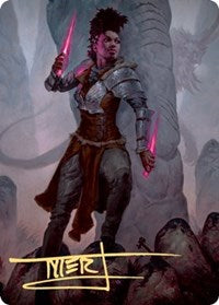 Kaya the Inexorable Art Card (Gold-Stamped Signature) [Kaldheim: Art Series] | Devastation Store