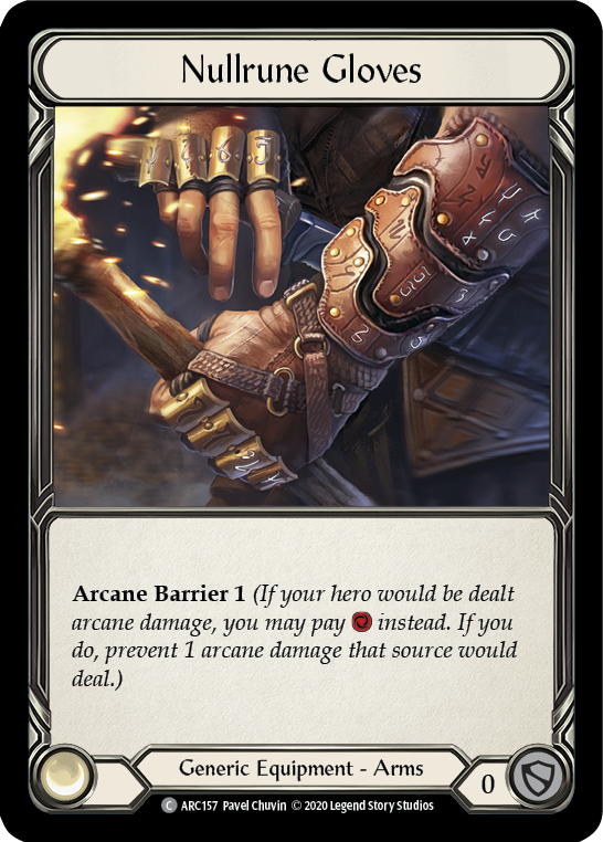 Nullrune Gloves [ARC157] Unlimited Edition Rainbow Foil - Devastation Store | Devastation Store