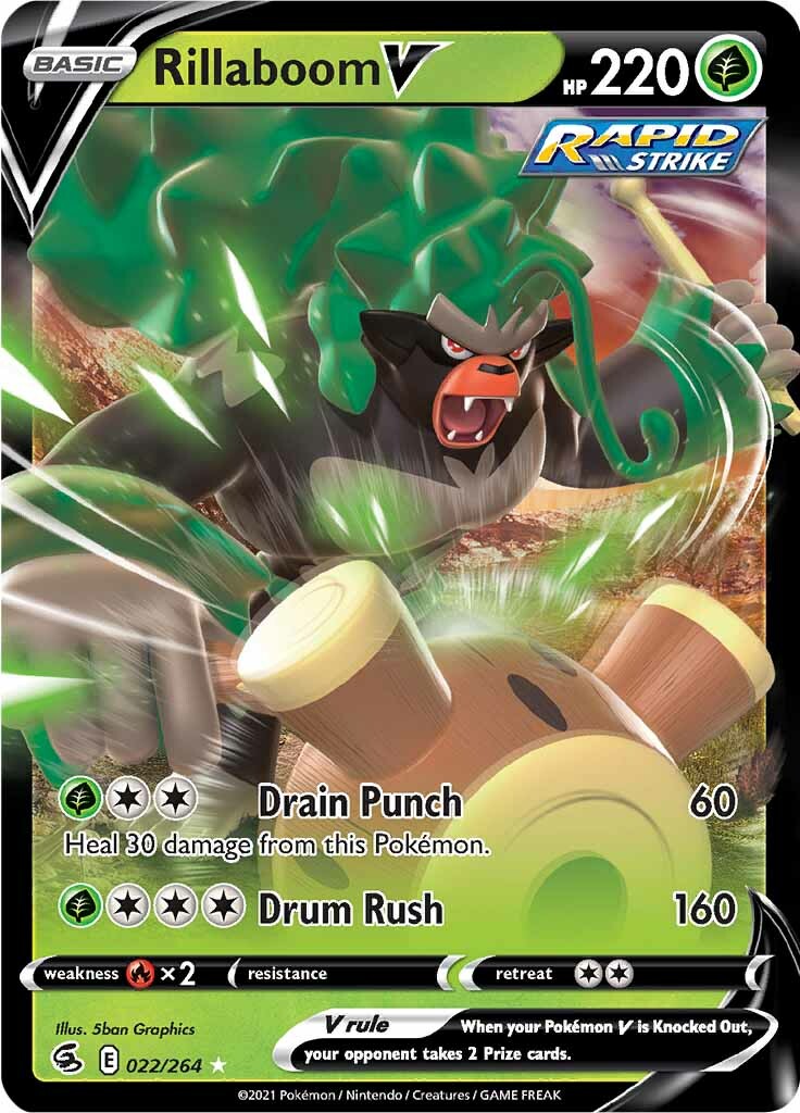 Rillaboom V (022/264) [Sword & Shield: Fusion Strike] | Devastation Store