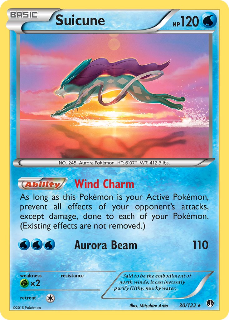 Suicune (30/122) (Cosmos Holo) (Blister Exclusive) [XY: BREAKpoint] | Devastation Store
