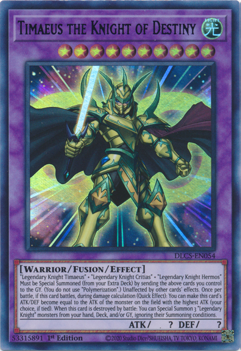 Timaeus the Knight of Destiny (Green) [DLCS-EN054] Ultra Rare | Devastation Store