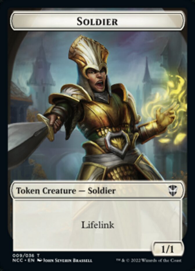 Soldier (09) // Cat Beast Double-sided Token [Streets of New Capenna Commander Tokens] | Devastation Store