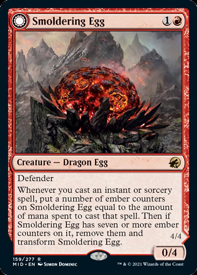 Smoldering Egg // Ashmouth Dragon [Innistrad: Midnight Hunt] | Devastation Store