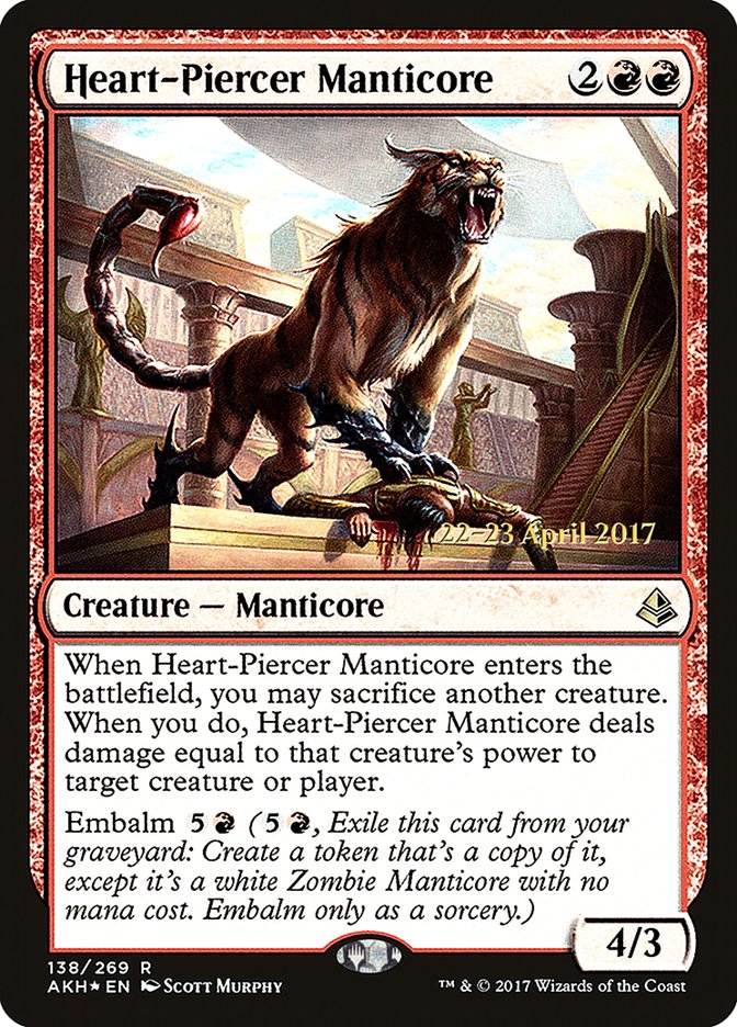 Heart-Piercer Manticore  [Amonkhet Prerelease Promos] | Devastation Store