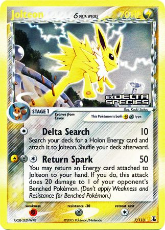 Jolteon (7/113) (Delta Species) (Stamped) [EX: Delta Species] | Devastation Store