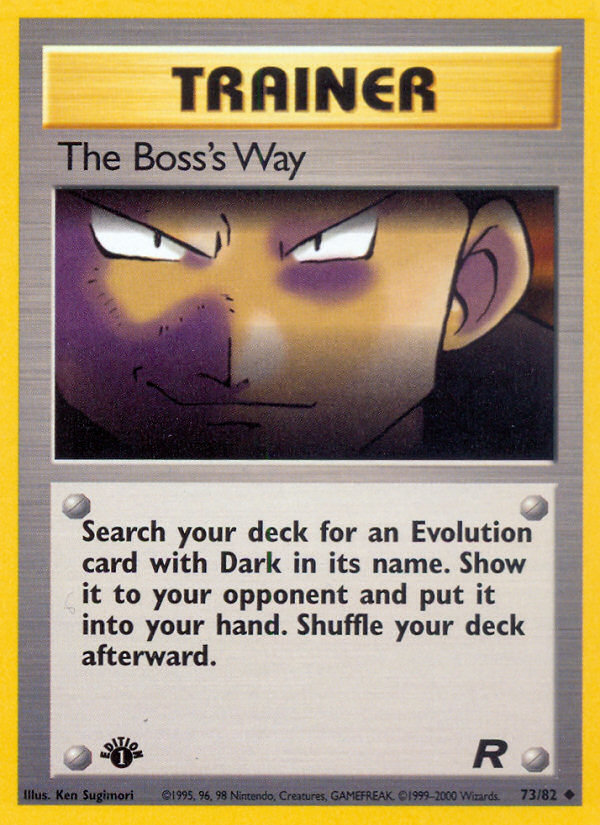 The Boss's Way (73/82) [Team Rocket 1st Edition] | Devastation Store