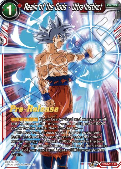 Realm of the Gods - Ultra Instinct (BT16-018) [Realm of the Gods Prerelease Promos] | Devastation Store