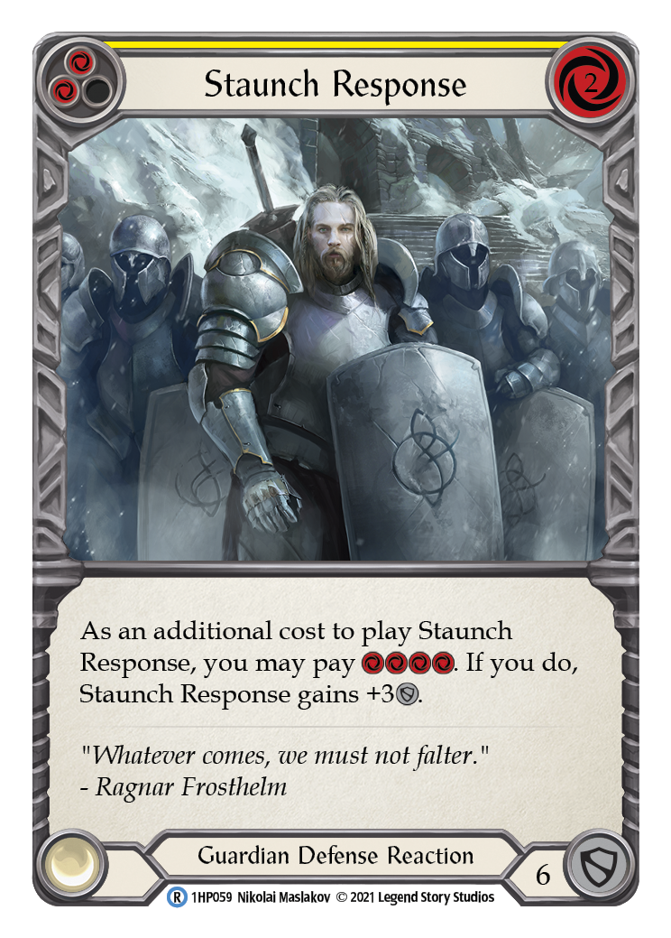 Staunch Response (Yellow) [1HP059] | Devastation Store