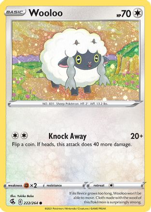 Wooloo (222/264) (Cosmos Holo) [Sword & Shield: Fusion Strike] | Devastation Store