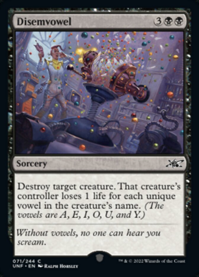 Disemvowel [Unfinity] | Devastation Store