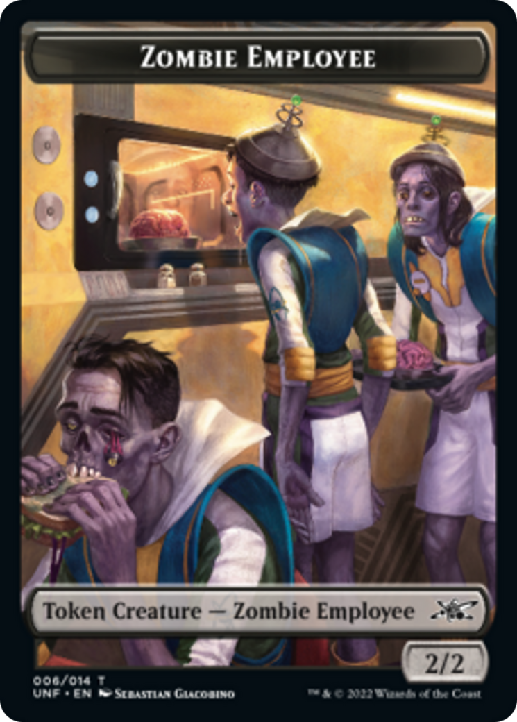 Zombie Employee // Treasure (013) Double-sided Token [Unfinity Tokens] | Devastation Store