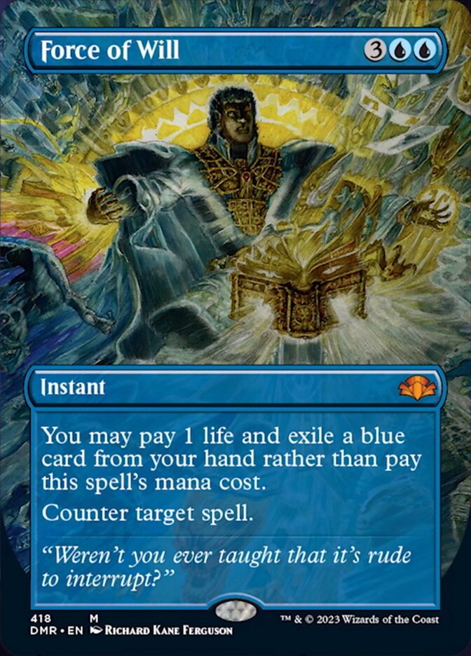 Force of Will (Borderless Alternate Art) [Dominaria Remastered] | Devastation Store