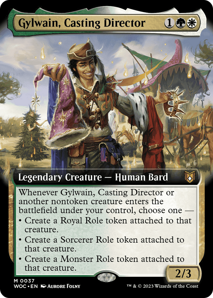 Gylwain, Casting Director (Extended Art) [Wilds of Eldraine Commander] | Devastation Store