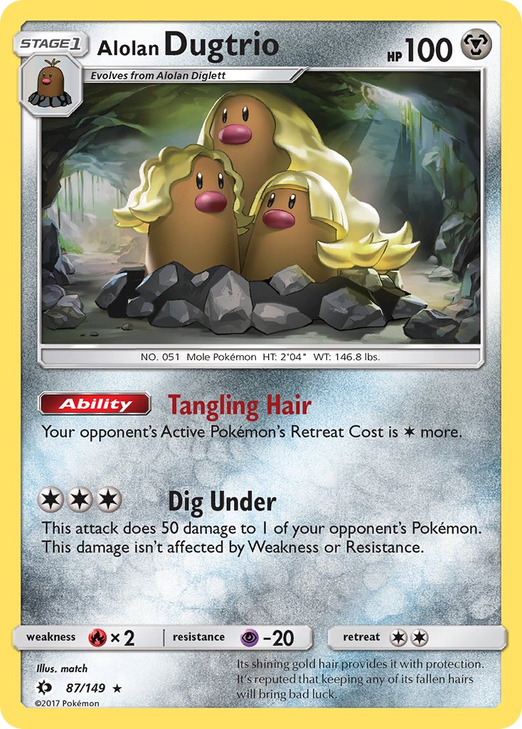 Alolan Dugtrio (87/149) (Cosmos Holo) (Blister Exclusive) [Sun & Moon: Base Set] | Devastation Store