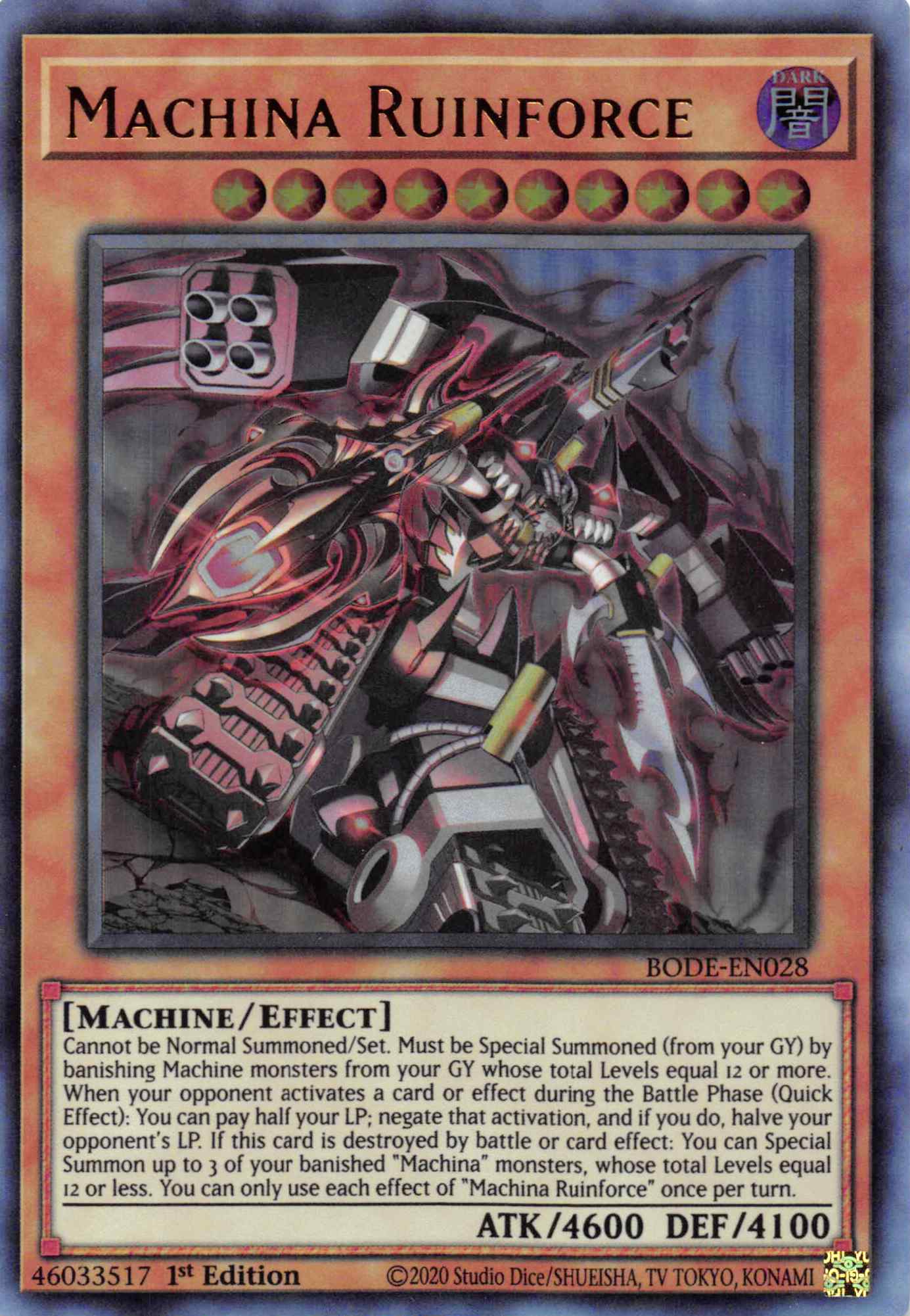 Machina Ruinforce [BODE-EN028] Ultra Rare | Devastation Store