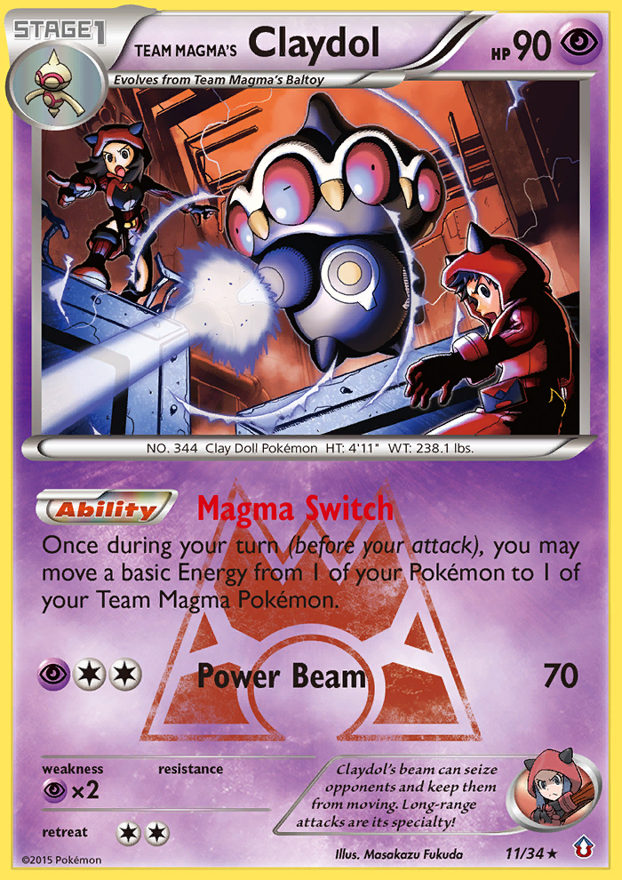 Team Magma's Claydol (11/34) [XY: Double Crisis] | Devastation Store