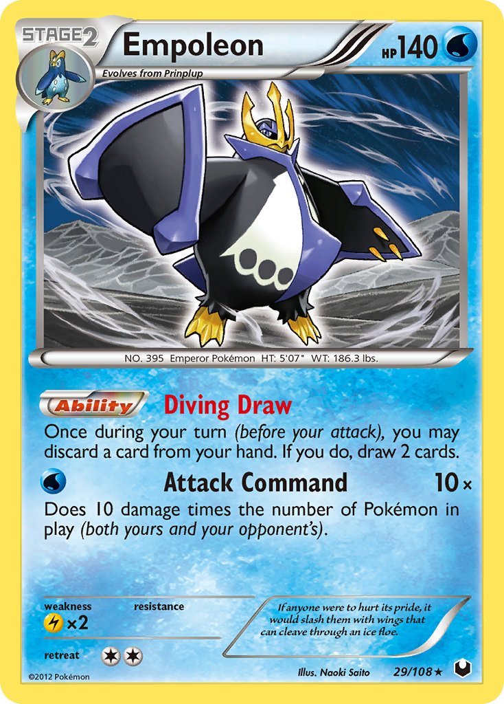 Empoleon (29/108) (Battle Arena Deck Exclusive) (Theme Deck Exclusive) [Black & White: Dark Explorers] | Devastation Store