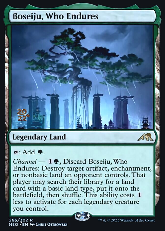 Boseiju, Who Endures [Kamigawa: Neon Dynasty Prerelease Promos] | Devastation Store