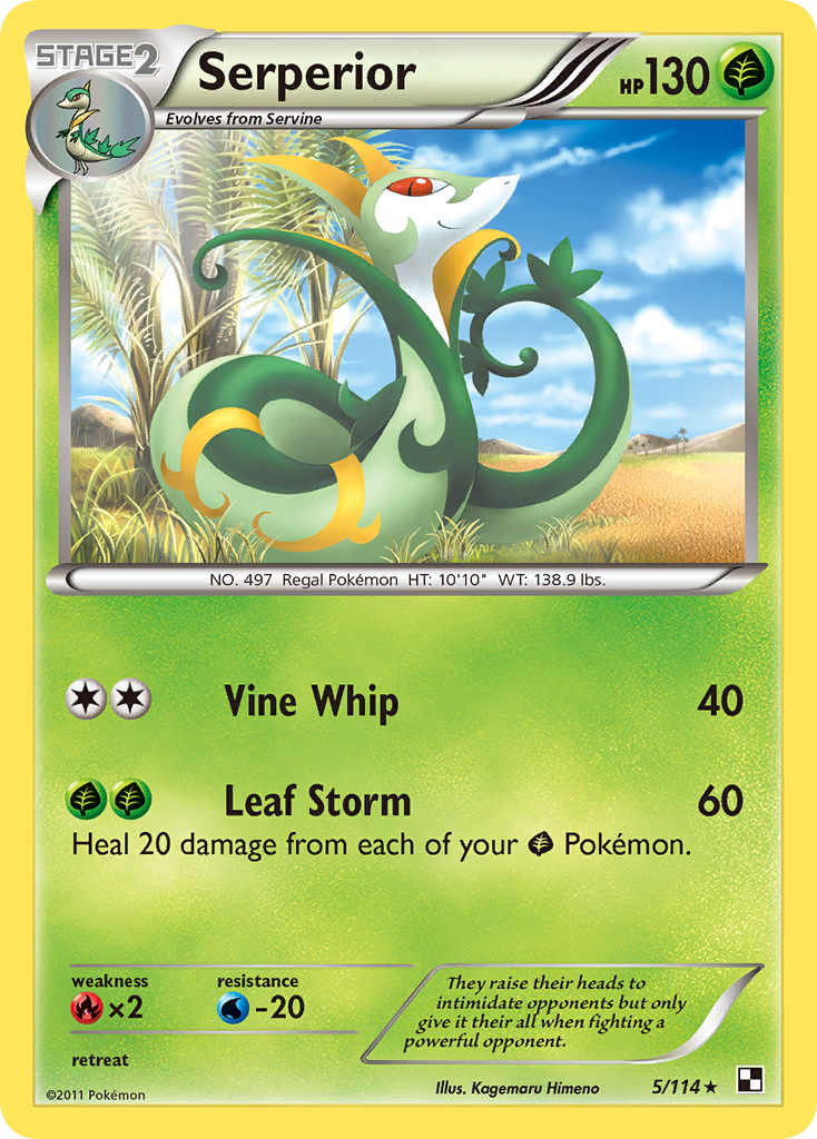 Serperior (5/114) (Green Tornado) (Theme Deck Exclusive) [Black & White: Base Set] | Devastation Store