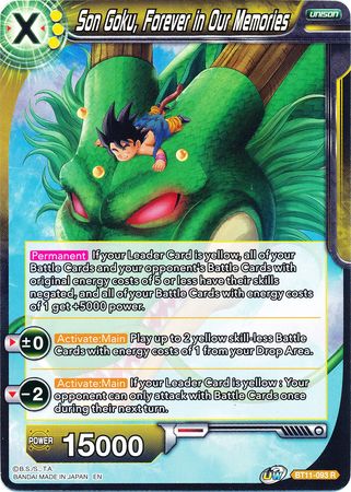 Son Goku, Forever in Our Memories [BT11-093] | Devastation Store