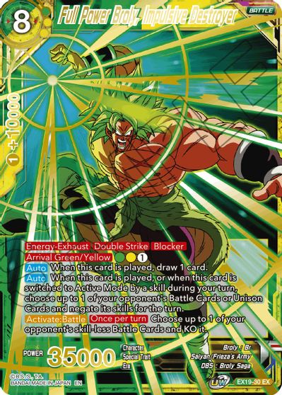 Full Power Broly, Impulsive Destroyer [EX19-30] | Devastation Store