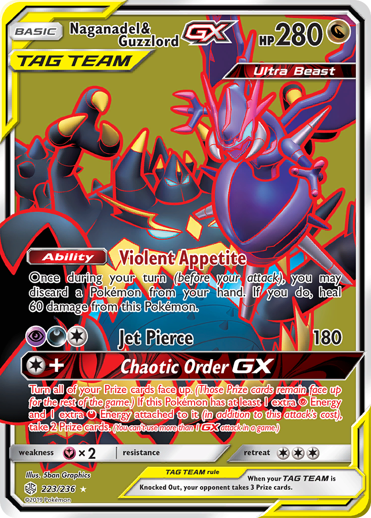 Naganadel & Guzzlord GX (223/236) [Sun & Moon: Cosmic Eclipse] | Devastation Store