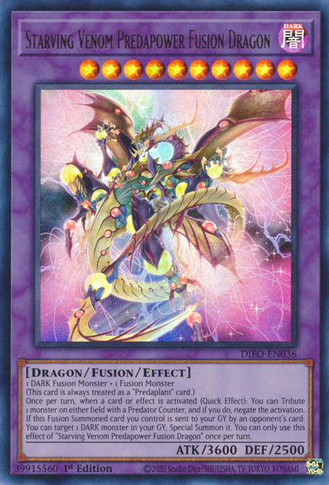Starving Venom Predapower Fusion Dragon [DIFO-EN036] Ultra Rare | Devastation Store