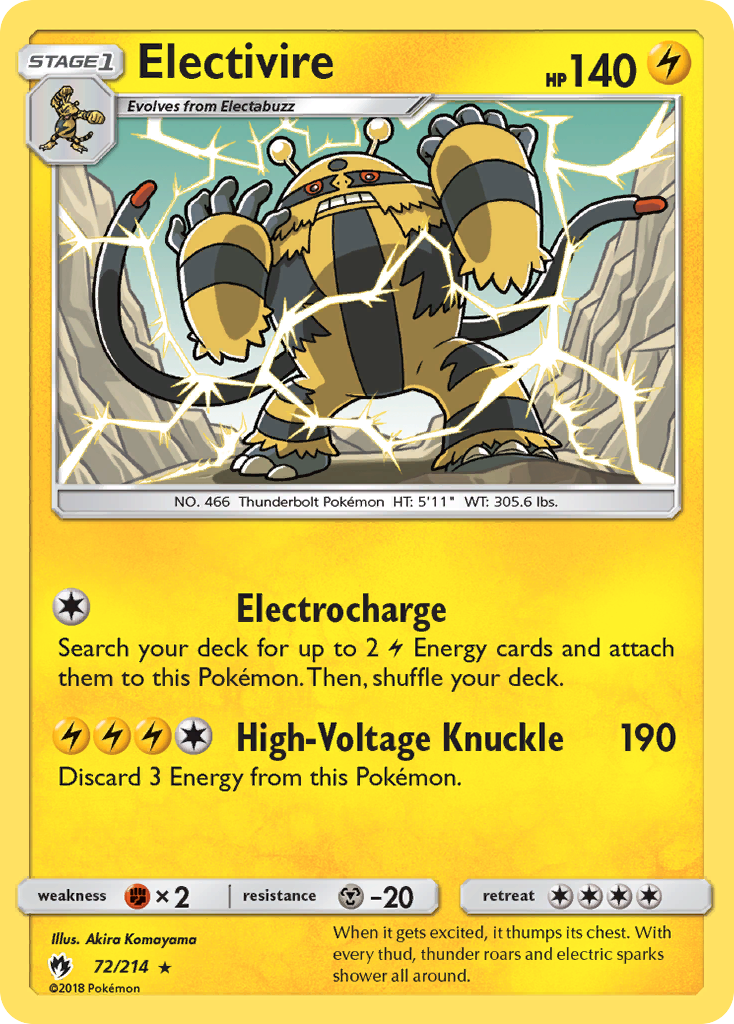 Electivire (72/214) [Sun & Moon: Lost Thunder] | Devastation Store