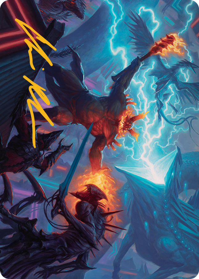 Hidetsugu and Kairi Art Card (Gold-Stamped Signature) [March of the Machine Art Series] | Devastation Store