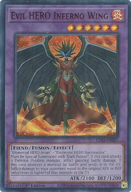 Evil HERO Inferno Wing (Red) [LDS3-EN027] Ultra Rare | Devastation Store