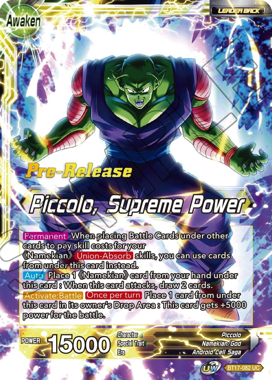 Piccolo // Piccolo, Supreme Power (BT17-082) [Ultimate Squad Prerelease Promos] | Devastation Store