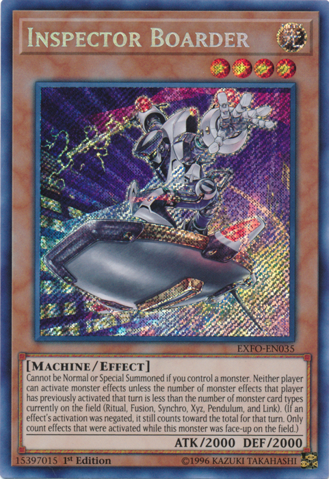 Inspector Boarder [EXFO-EN035] Secret Rare | Devastation Store