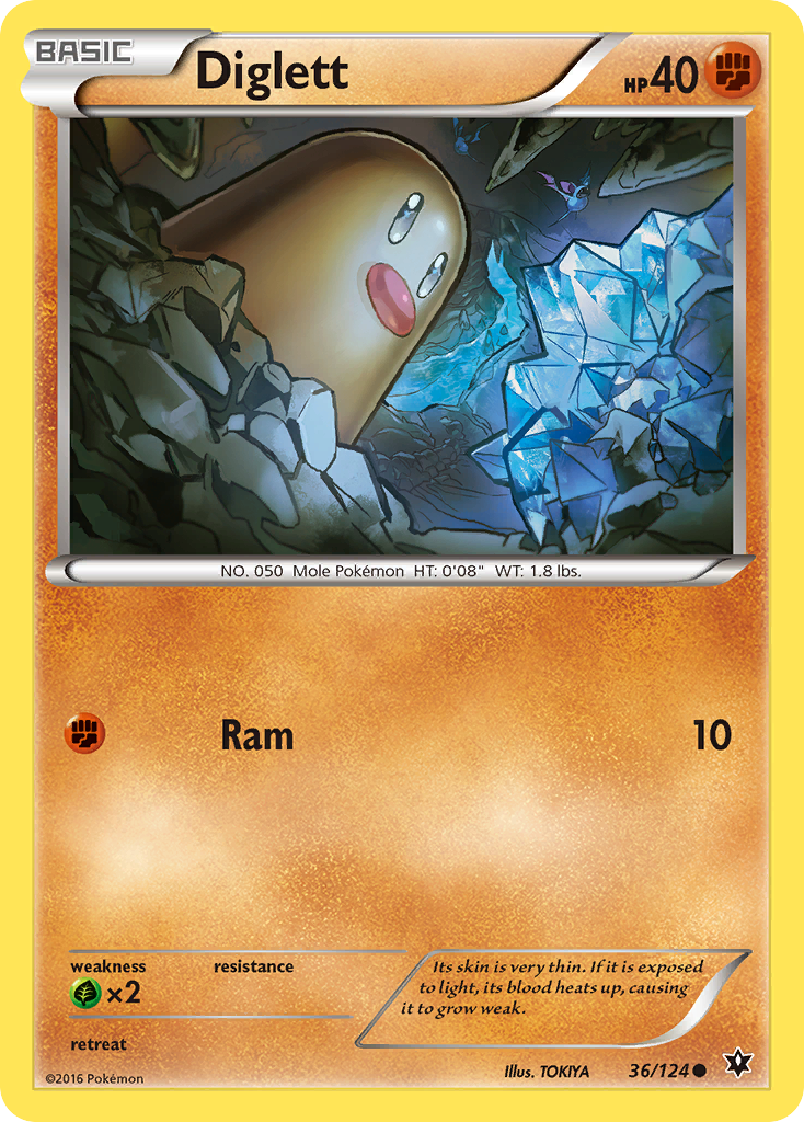 Diglett (36/124) [XY: Fates Collide] | Devastation Store