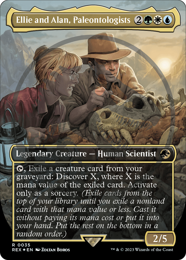 Ellie and Alan, Paleontologists Emblem (Borderless) [Jurassic World Collection Tokens] | Devastation Store