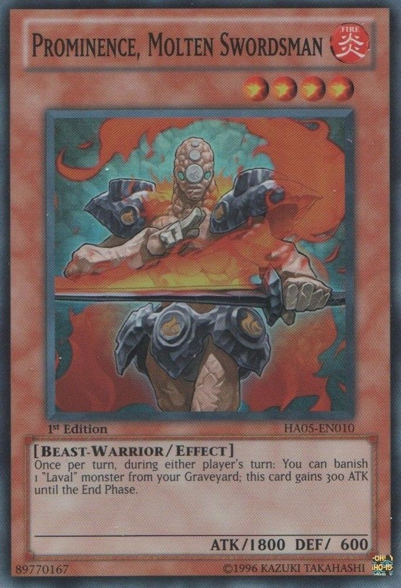 Prominence, Molten Swordsman [HA05-EN010] Super Rare | Devastation Store