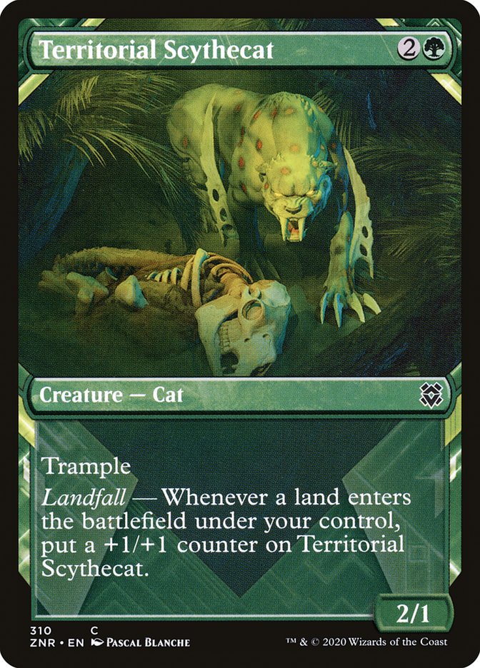 Territorial Scythecat (Showcase) [Zendikar Rising] | Devastation Store