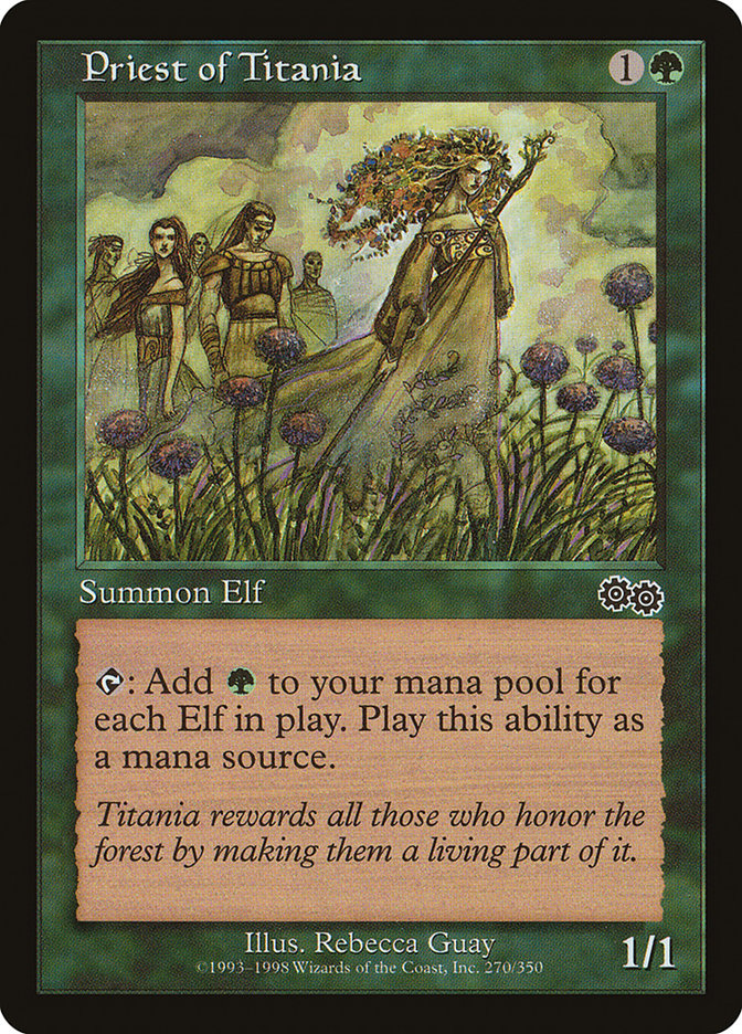 Priest of Titania [Urza's Saga] | Devastation Store