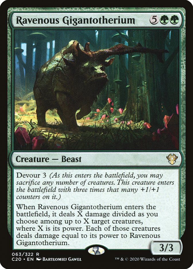 Ravenous Gigantotherium [Commander 2020] | Devastation Store