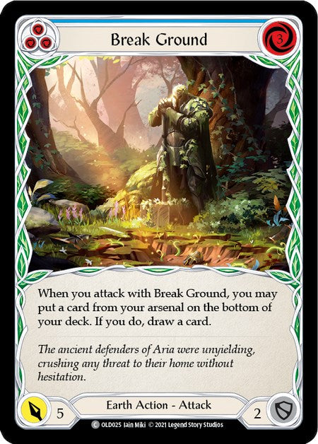 Break Ground (Blue) [OLD025] (Tales of Aria Oldhim Blitz Deck)  1st Edition Normal | Devastation Store