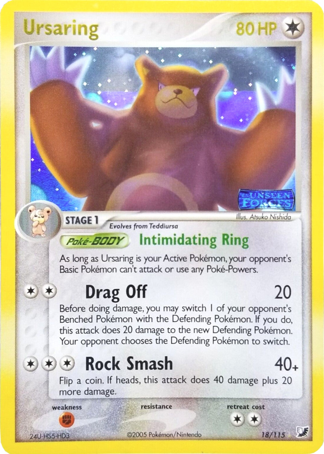 Ursaring (18/115) (Stamped) [EX: Unseen Forces] | Devastation Store