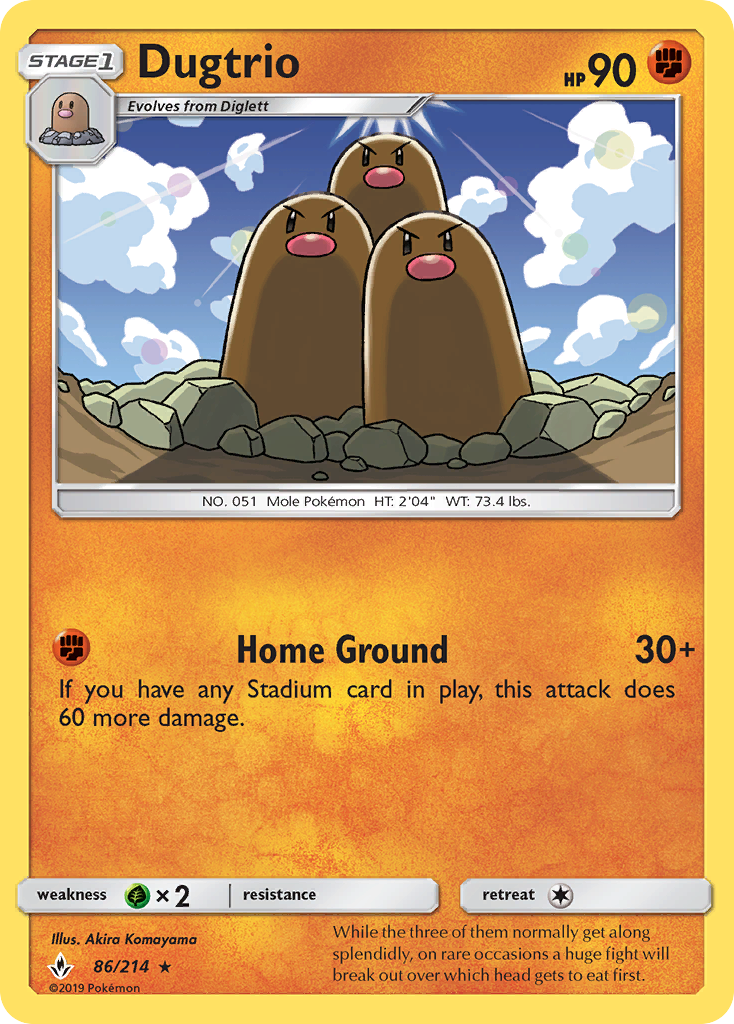 Dugtrio (86/214) [Sun & Moon: Unbroken Bonds] | Devastation Store