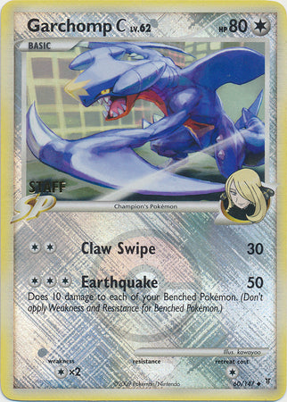 Garchomp C (60/147) (Staff League Promo) [Platinum: Supreme Victors] | Devastation Store