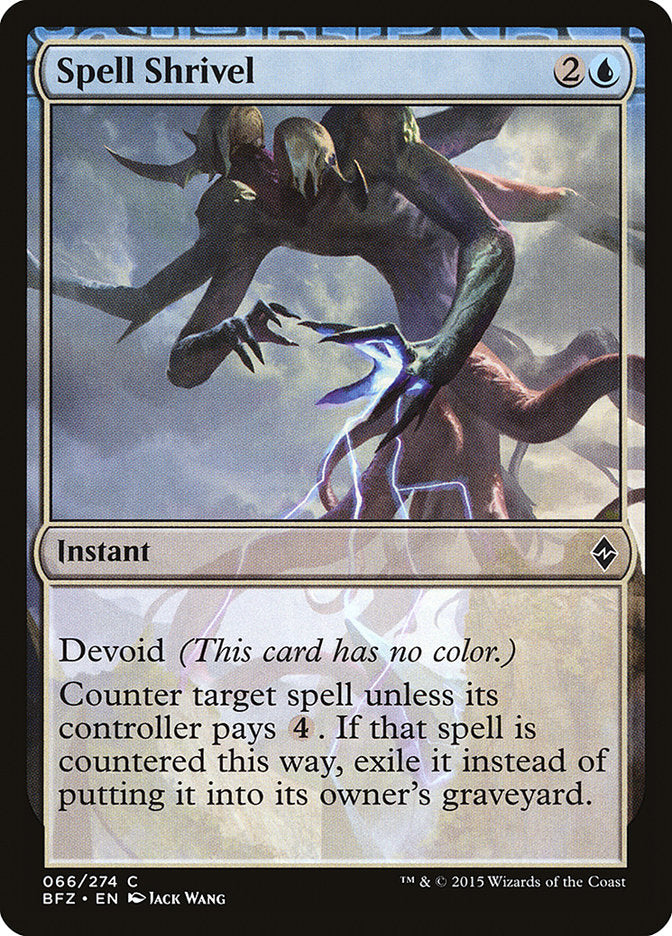 Spell Shrivel [Battle for Zendikar] | Devastation Store