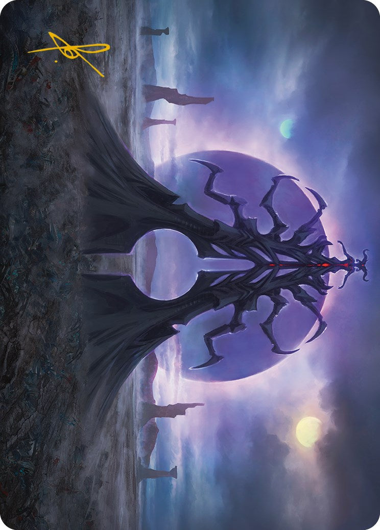 Black Sun's Twilight Art Card (Gold-Stamped Signature) [Phyrexia: All Will Be One Art Series] | Devastation Store