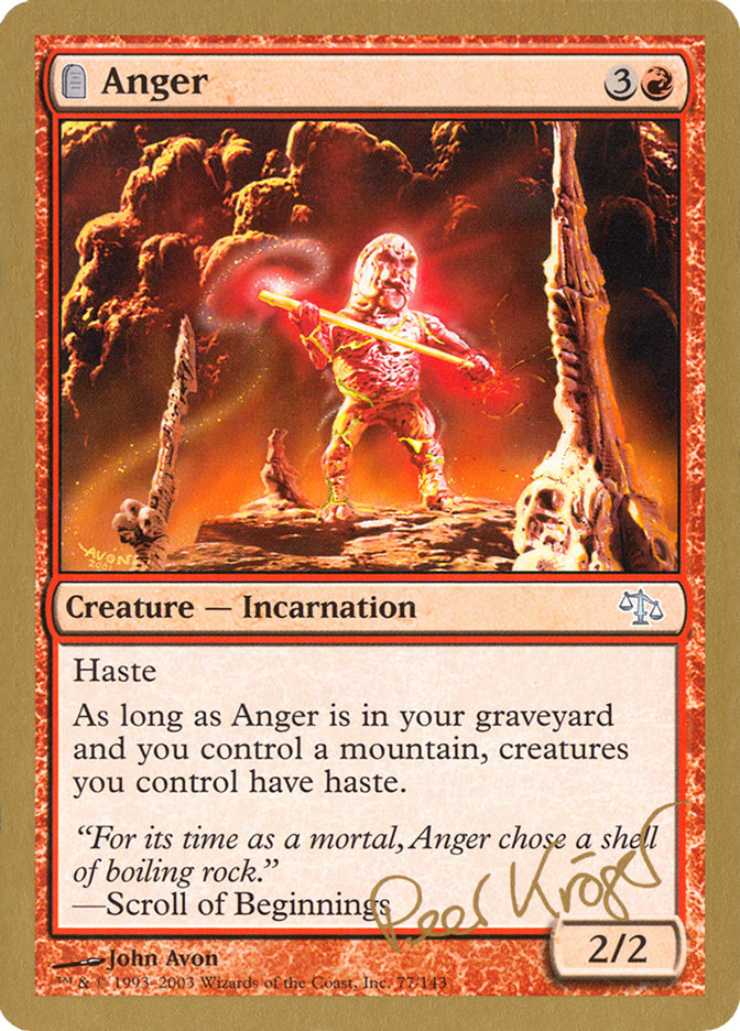 Anger (Peer Kroger) [World Championship Decks 2003] | Devastation Store