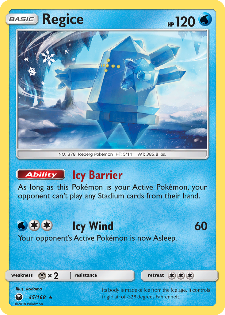 Regice (45/168) [Sun & Moon: Celestial Storm] | Devastation Store