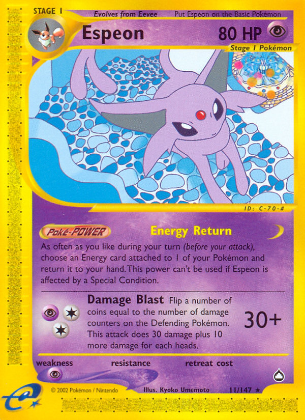 Espeon (11/147) [Aquapolis] | Devastation Store