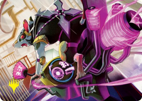 Nashi, Moon Sage's Scion Art Card (Gold-Stamped Signature) [Kamigawa: Neon Dynasty Art Series] | Devastation Store